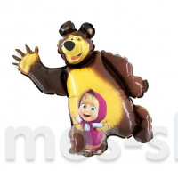 Фольгированный шар Маша и Медведь, 89 см