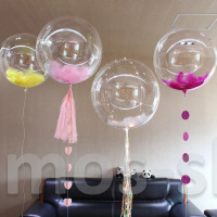 Прозрачный шар Bubble с перьями