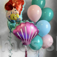 Воздушные шары с гелием для детей Русалочка Ариэль