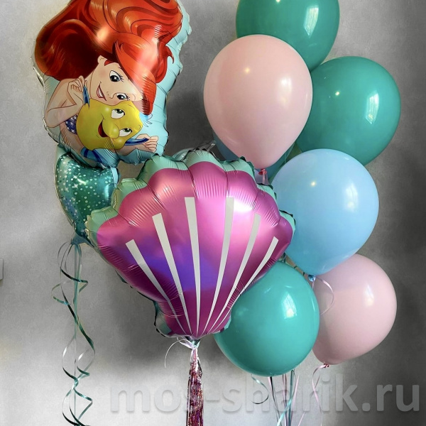 Воздушные шары с гелием для детей Русалочка Ариэль
