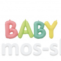 Фольгированный разноцветные шары-буквы Baby