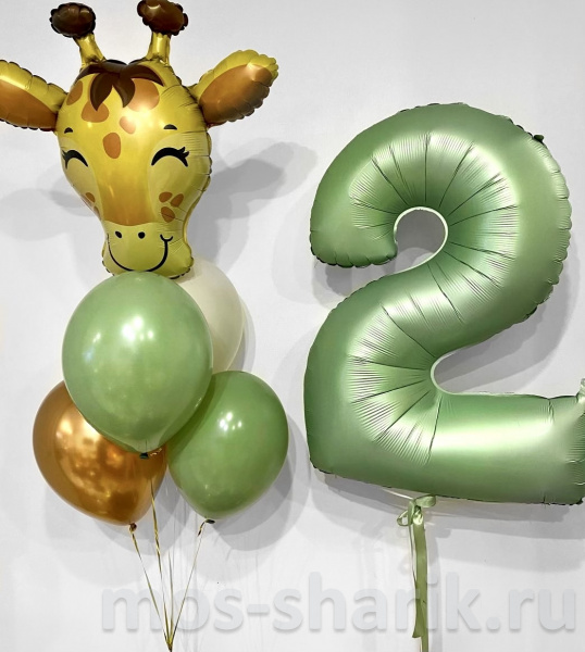  Шарики на день рождения ребенку с жирафом