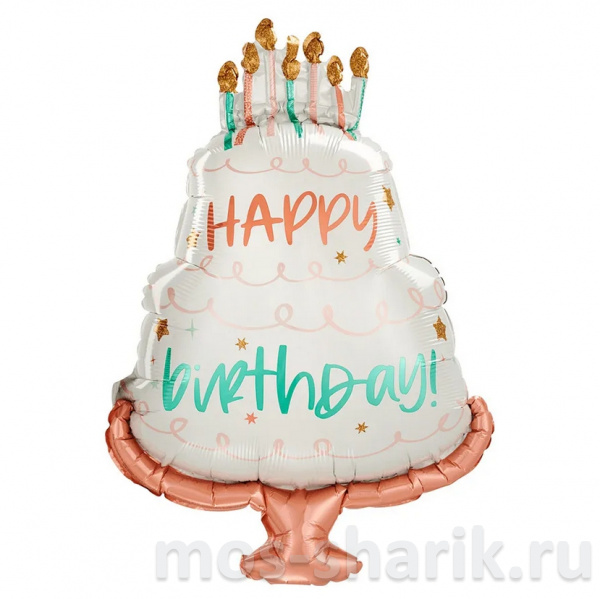 Фольгированный шар «Торт Happy Birthday» , 71 см
