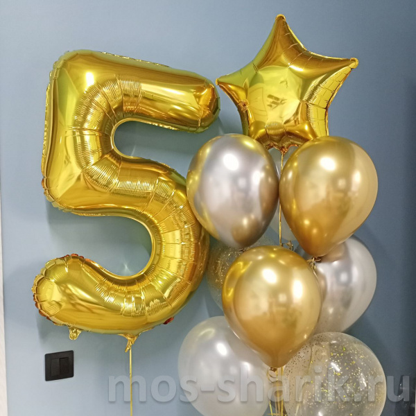 Воздушные шары на день рождения «Золотая звезда»