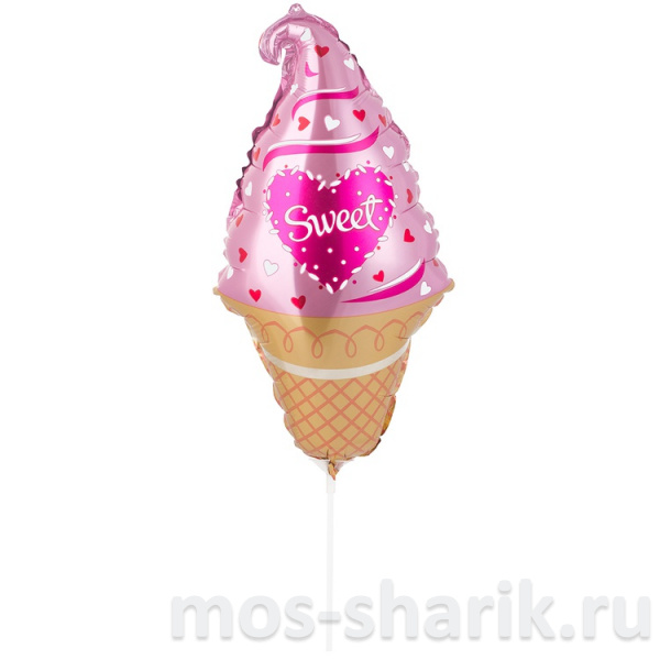 Мини-шар на палочке Розовое мороженное