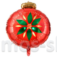 Фольгированный шар Рождественский шар, 45 см