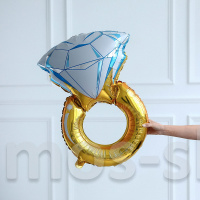 Фольгированный шар Кольцо с бриллиантом, 90 см