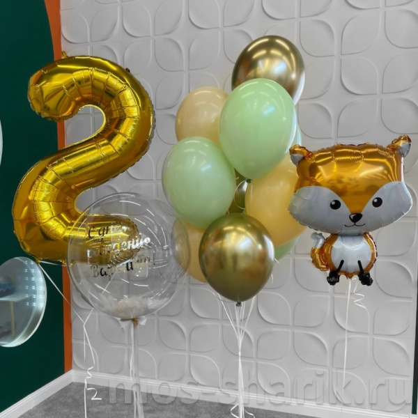 Воздушные шары на день рождения «Лисёнок»