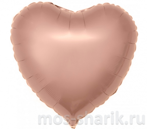 Большое фольгированное шар-сердце без рисунка, 81 см (гелий)