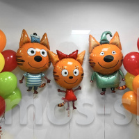 Воздушные шары для детского праздника Три кота
