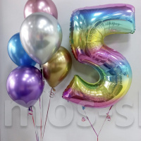 Воздушные шары на день рождения Радужный блеск