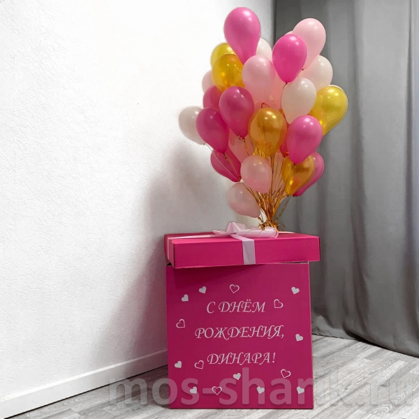 Коробка-сюрприз с шарами на День рождения Барби