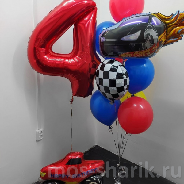 Воздушные шары на день рождения Машинки