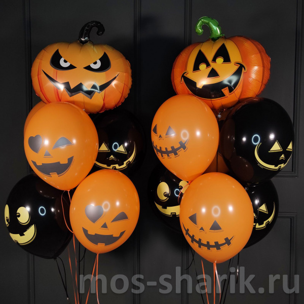 Фонтан из шаров на Хеллоуин "Ужасающие тыквы"