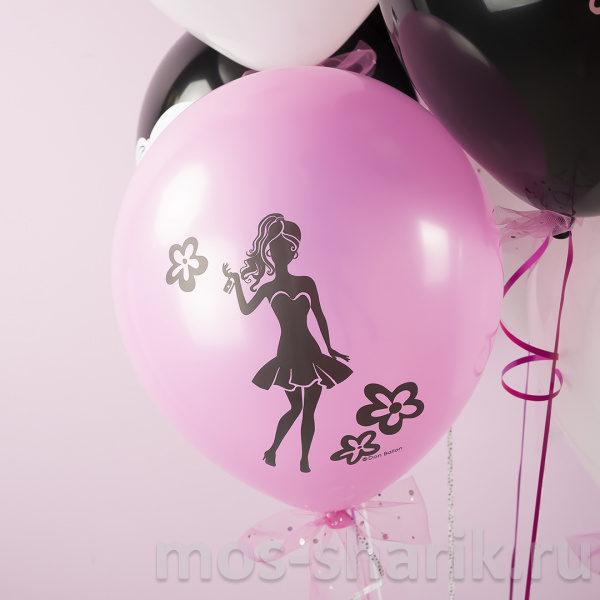 Стильные шарики с гелием Барби на День рождения