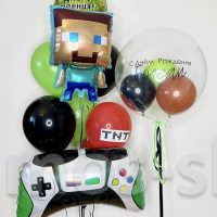 Набор воздушных шаров на день рождения Майнкрафт