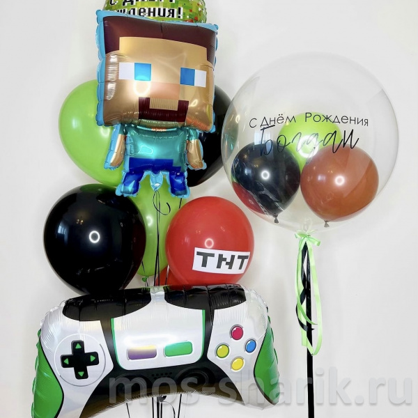 Набор воздушных шаров на день рождения Майнкрафт