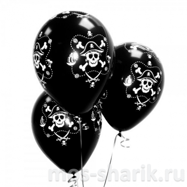 Латексные черные шары Пираты