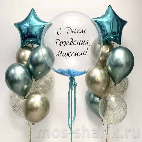 Композиция из воздушных шаров "С Днём Рождения"