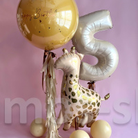 Шарики на день рождения ребёнка Крошка жираф