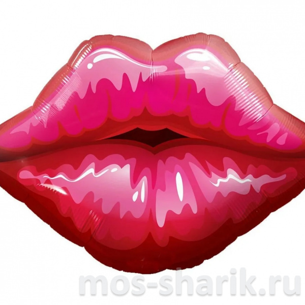Фольгированный шар в форме губ Поцелуй