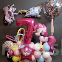 Композиция из воздушных шаров на День Рождения My Little Pony