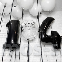 Оформление воздушными шарами на день рождения Инь и ян
