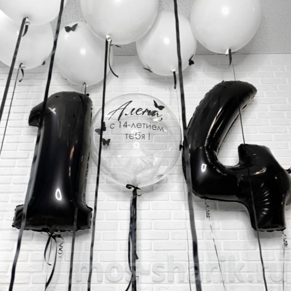 Оформление воздушными шарами на день рождения Инь и ян