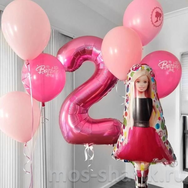 Набор воздушных шаров на день рождения Кукла Барби