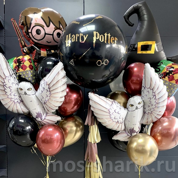 Композиция из шаров для детского праздника Гарри Поттер