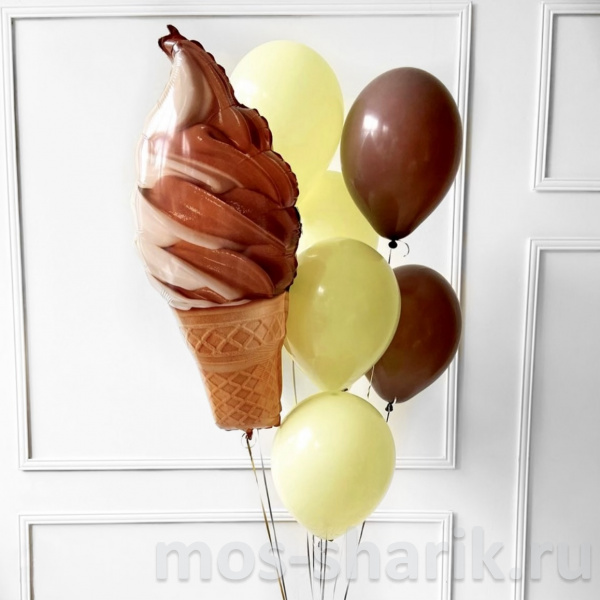 Шарики с гелием Шоколадное мороженое