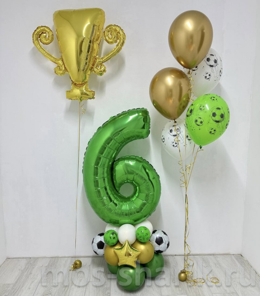 Воздушные шары на день рождения «Чемпион по футболу»