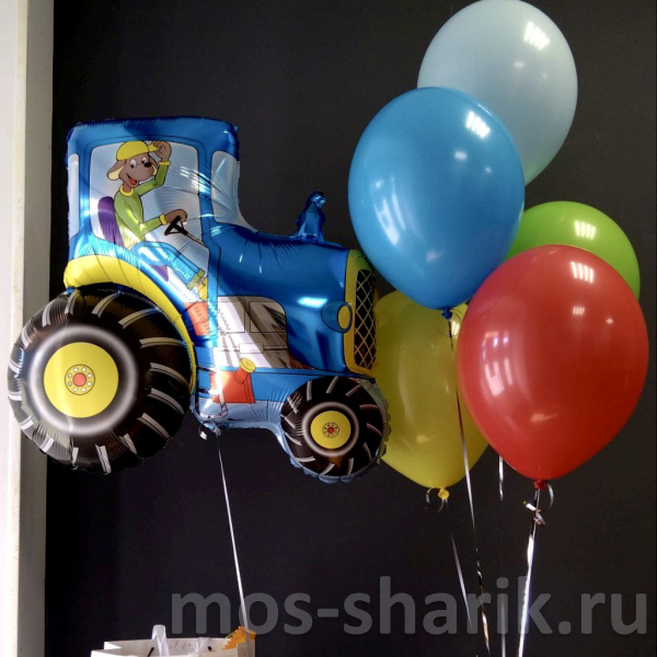 Воздушные шары для детского праздника Синий трактор