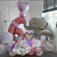 Композиция из воздушных шаров Слонёнок и цифра