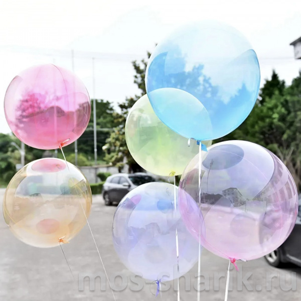 Прозрачный шар Bubbles кристалл с оттенком, 45 см