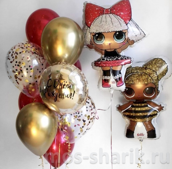 Набор шаров на день рождения «Куклы Лол»