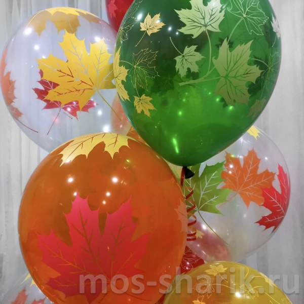 Воздушные шары с гелием Осенние листья