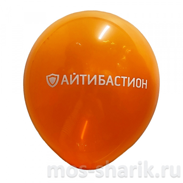 Печать лого на оранжевом шаре