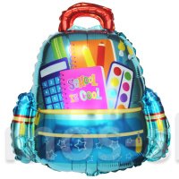 Фольгированный шар Рюкзак школьный голубой