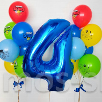 Латексные шарики Brawl stars с цифрой на день рождения