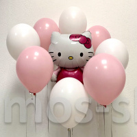 Композиция из воздушных шаров Hello Kitty