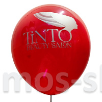 Печать логотипа салоны красоты на красном шаре