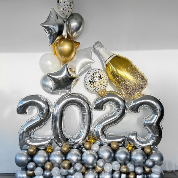 Напольная композиция из шаров Восхитительный Новый год