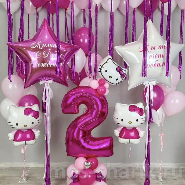 Воздушные шары на день рождения Hello Kitty