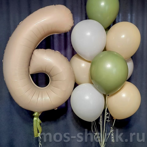 Воздушные шары на день рождения Нежный на 6 лет